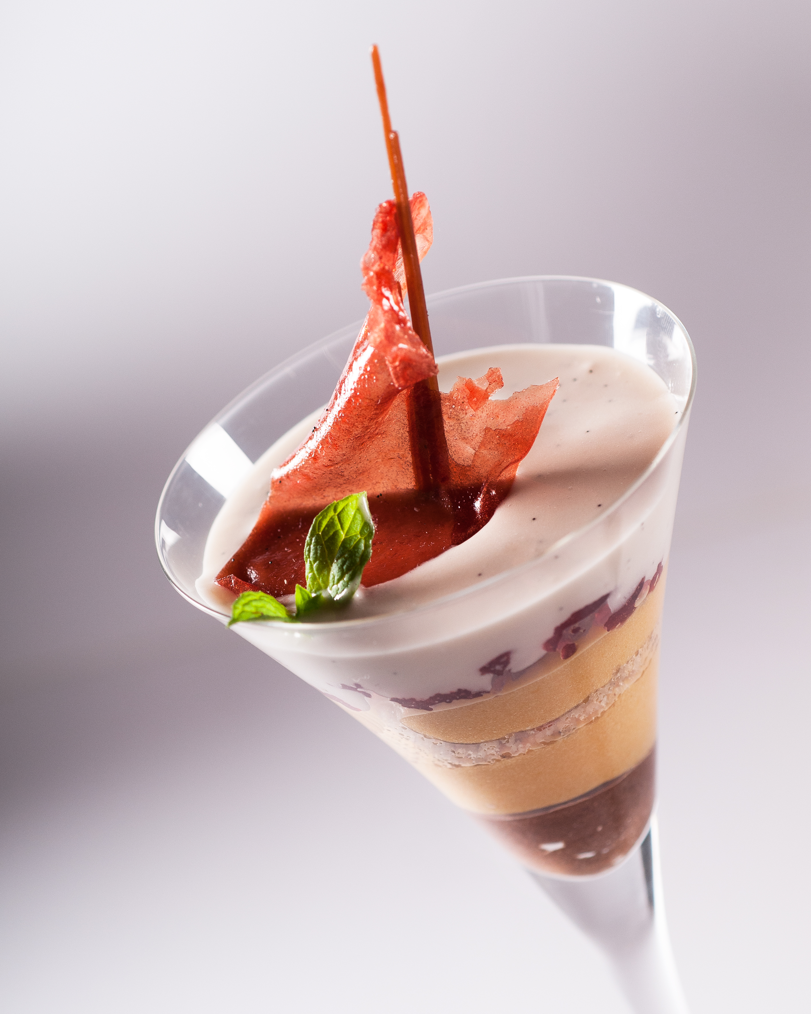 Lúcuma cream glass
