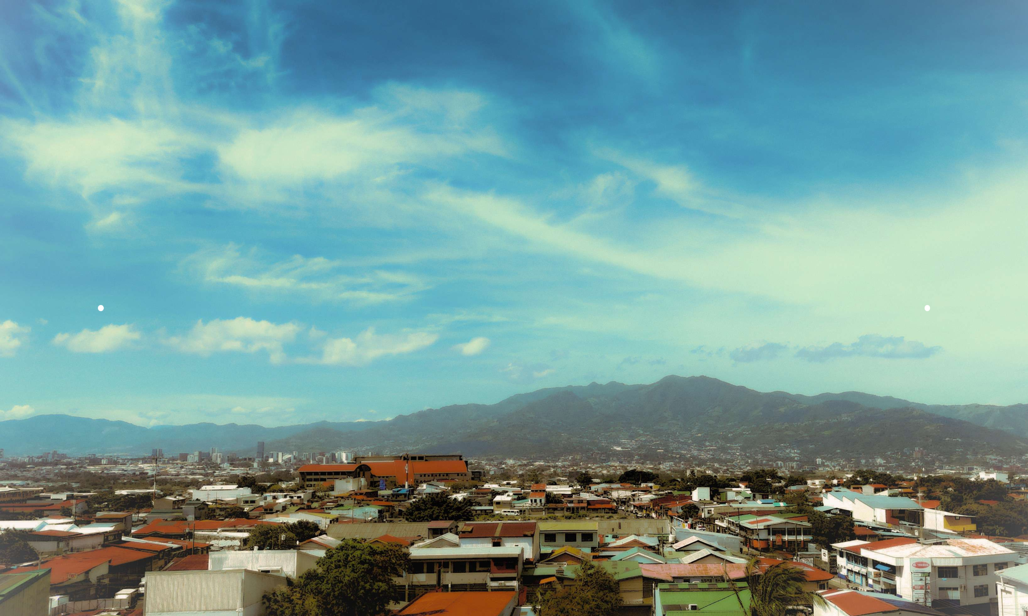 View from VISTAH toward San José and the Escazú mountains